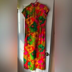 Vintage 1960s Hawaii Maxi Dress